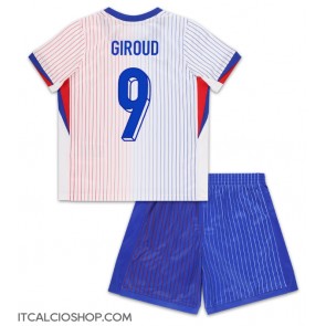 Francia Olivier Giroud #9 Seconda Maglia Bambino Europei 2024 Manica Corta (+ Pantaloni corti)